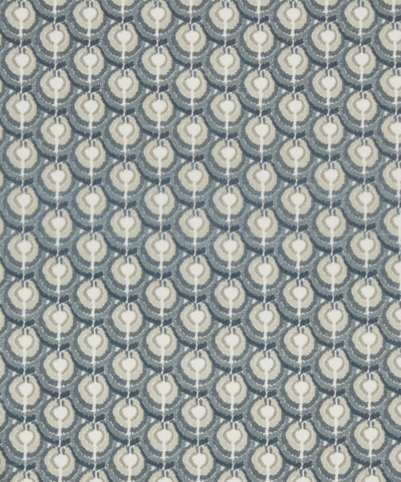 靴 Offen scallop pattern Lennix Fabric | Scallop Multi-Color Cut Velvet | Upholstery
