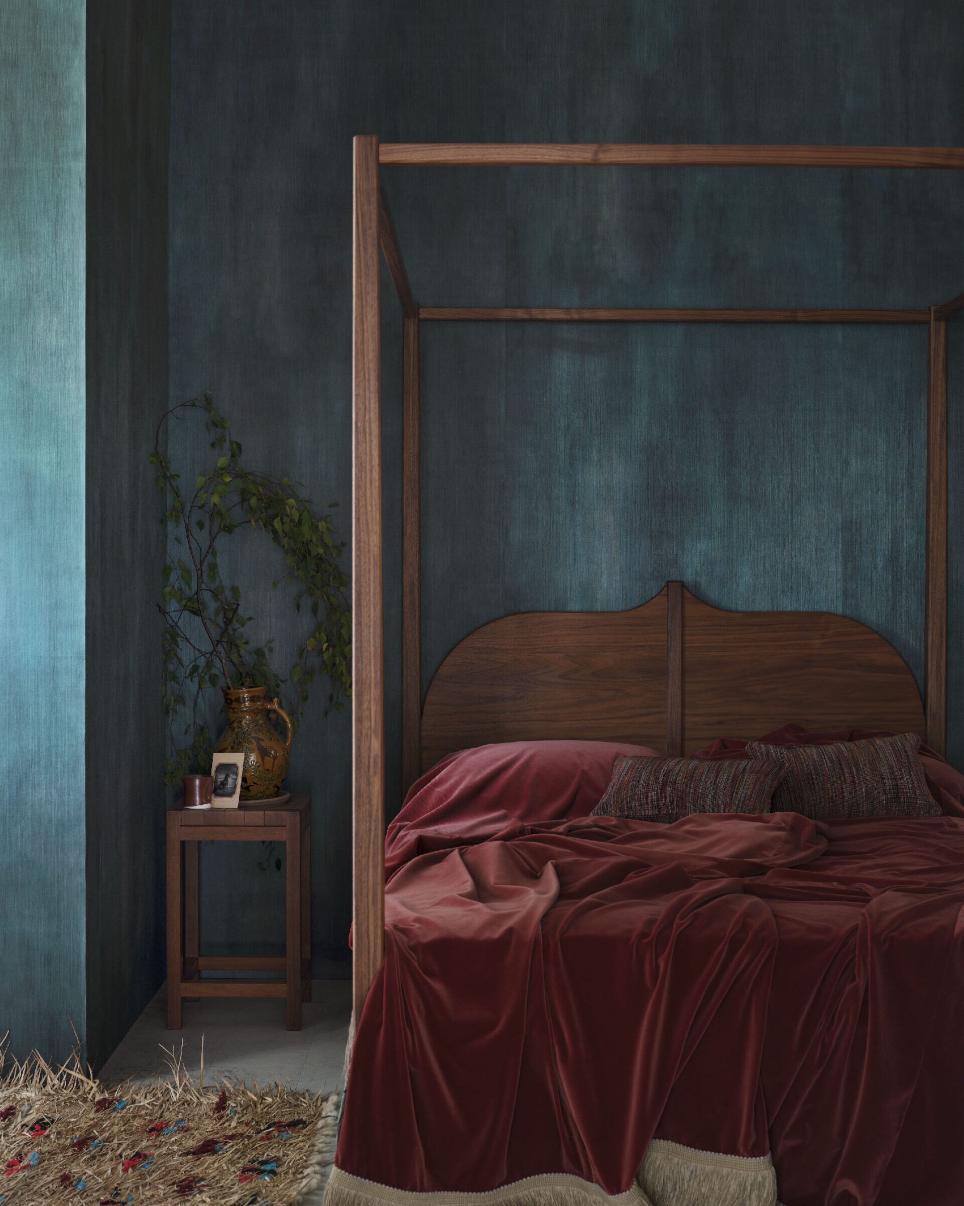 Aurora Ink Wallpaper in Scarab - Image 5