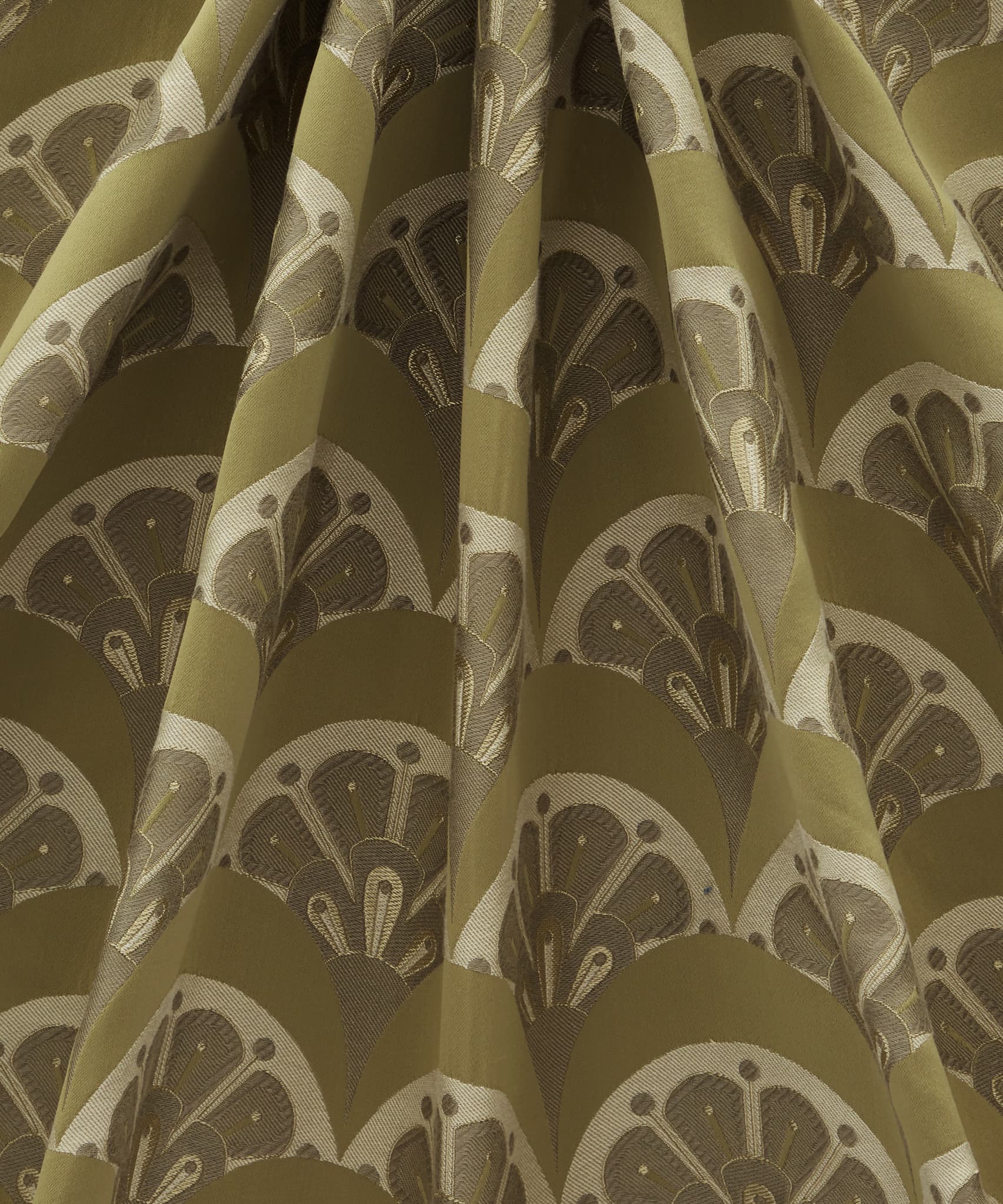 Deco Scallop Multi Jacquard in Lichen - Indoor - Image 3