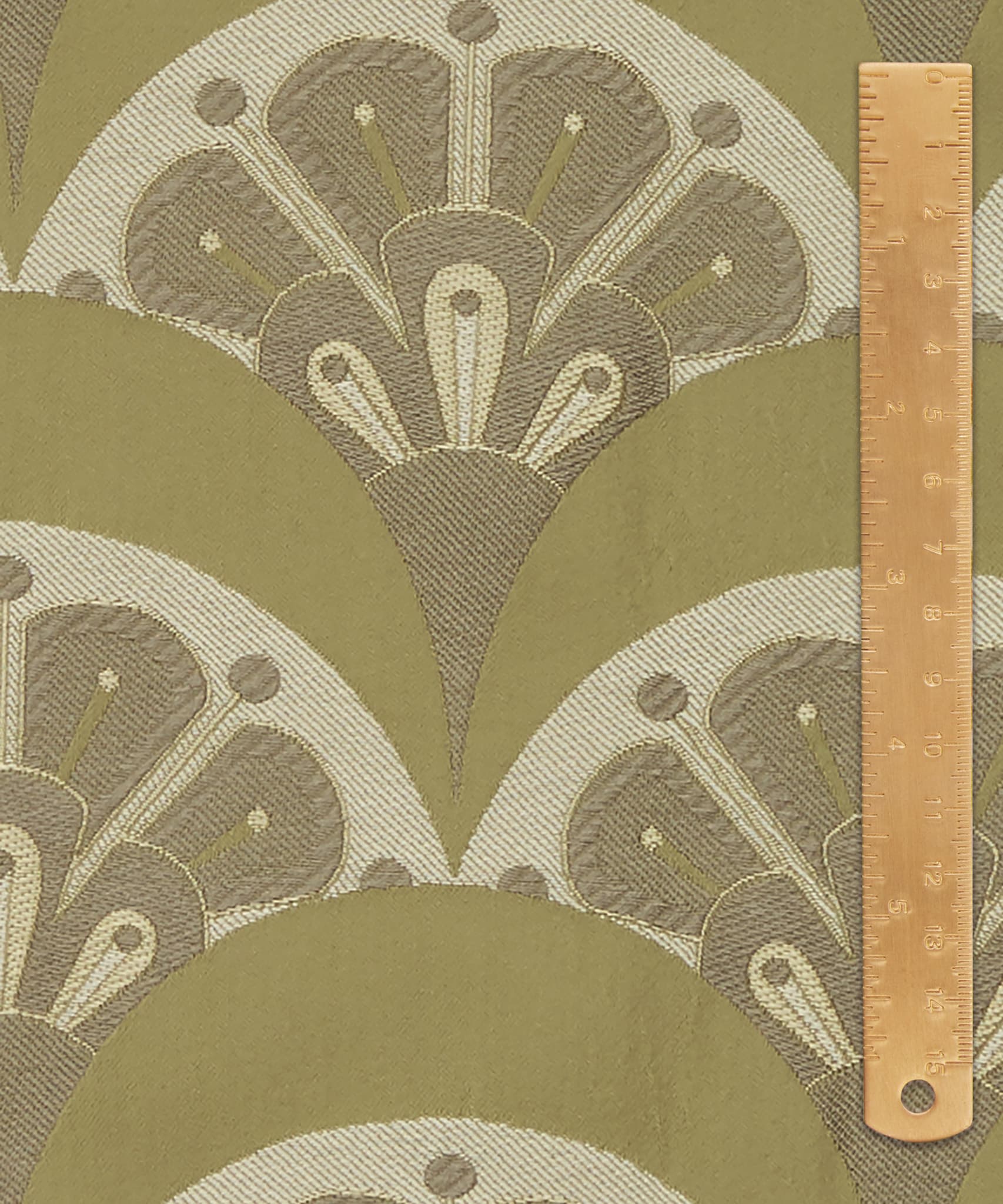 Deco Scallop Multi Jacquard in Lichen - Indoor - Image 5