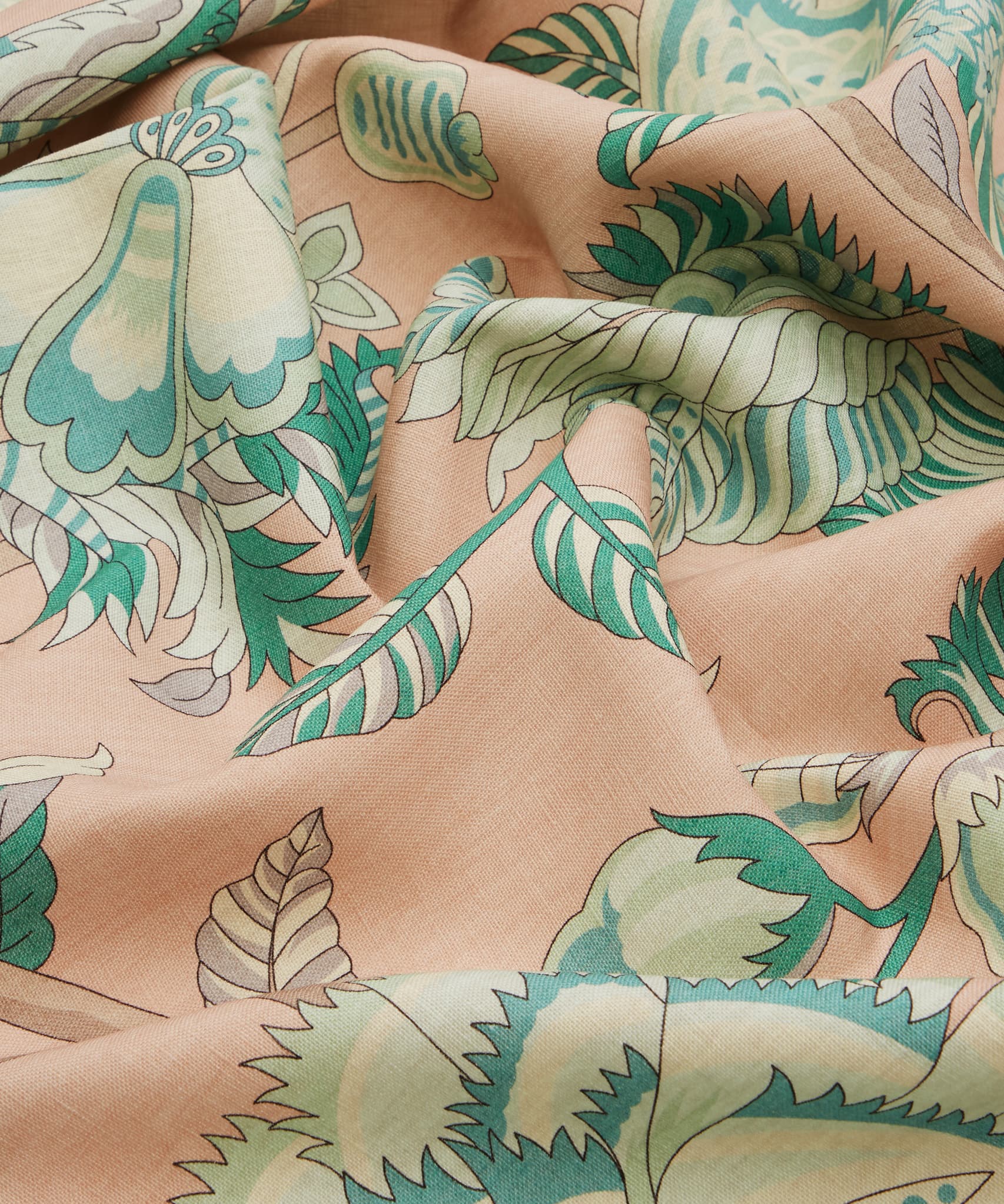 Palampore Trail Landsdowne Linen in Jade Ointment - Indoor - Image 4