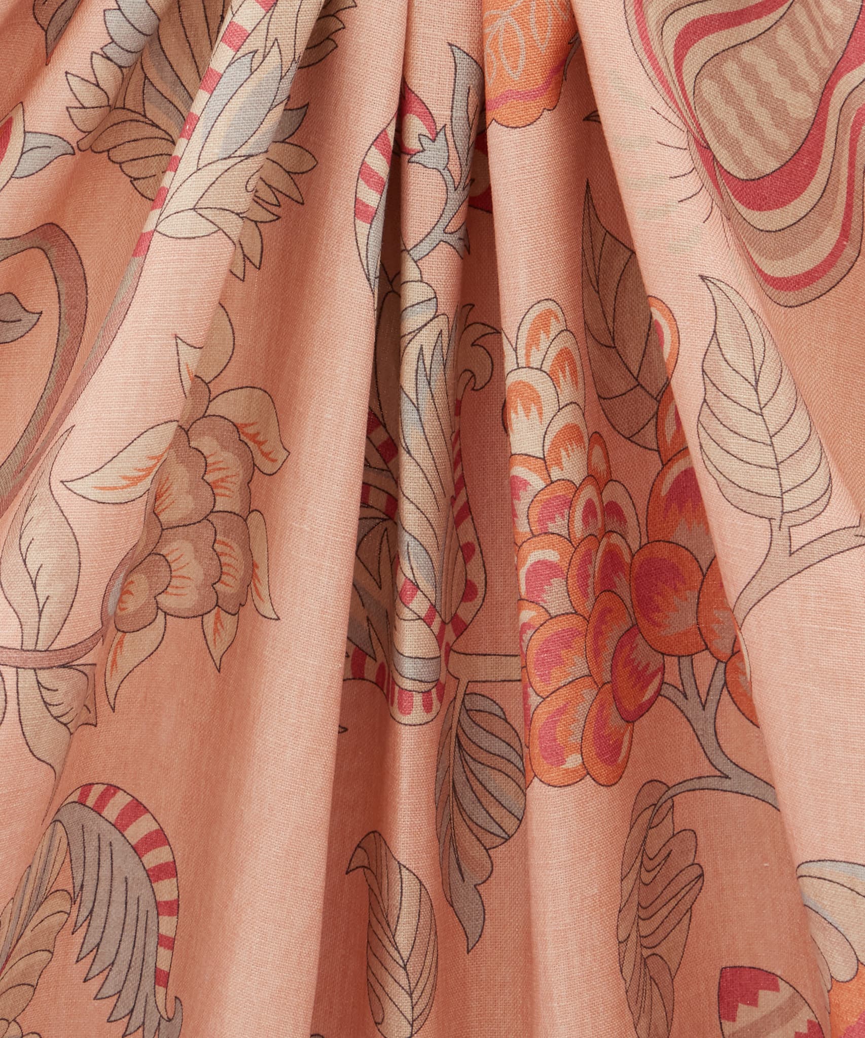 Palampore Trail Landsdowne Linen in Lacquer - Indoor - Image 3