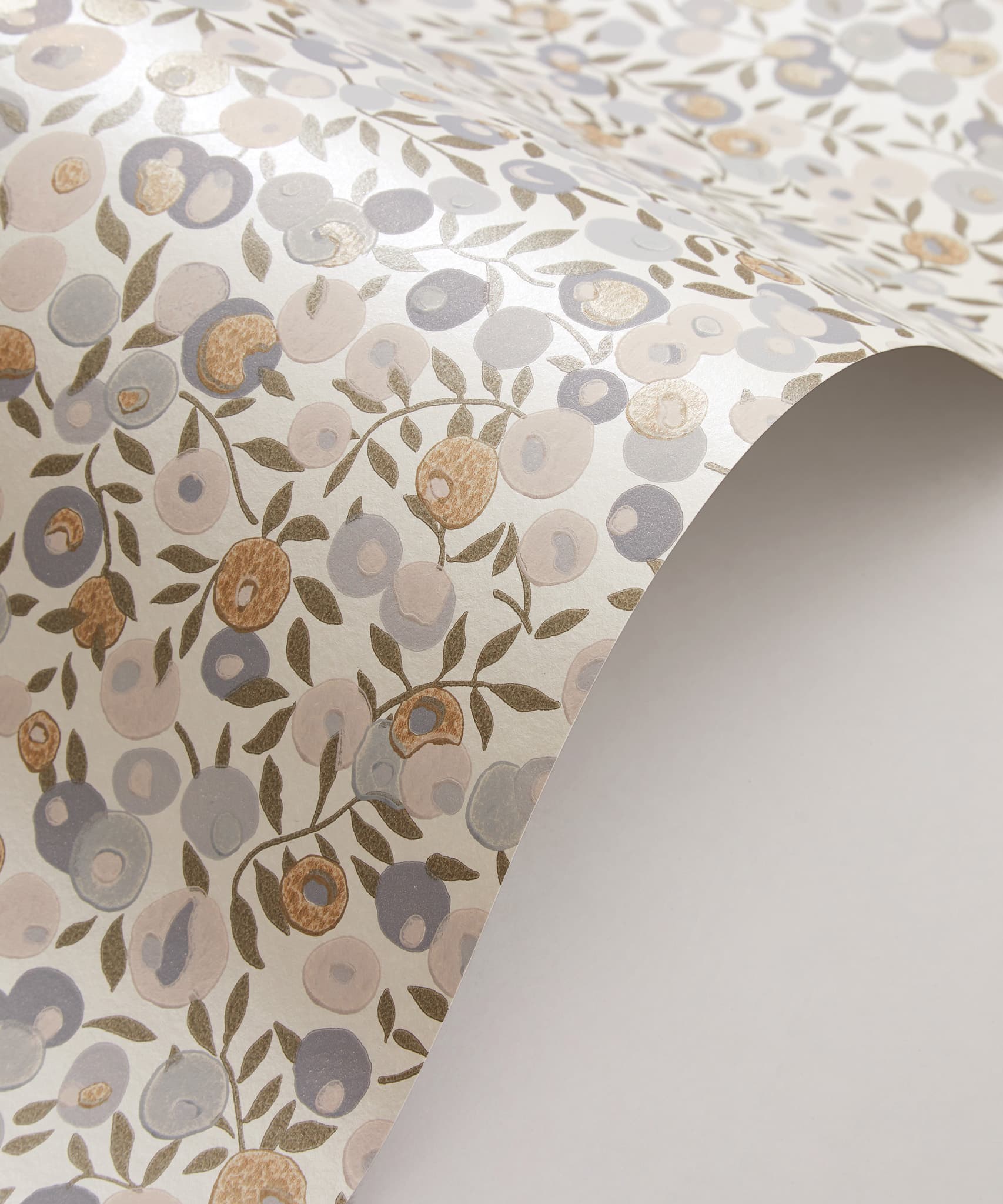 Wiltshire Blossom Wallpaper in Pewter Gold - Image 2