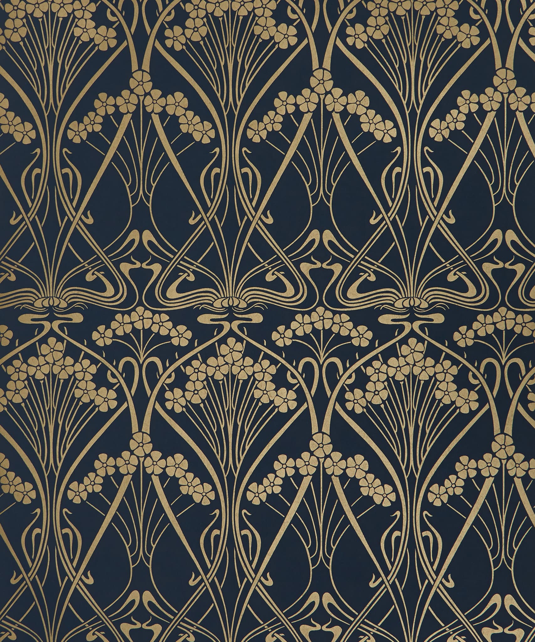 Ianthe Mono Wallpaper in Lapis - Image 3