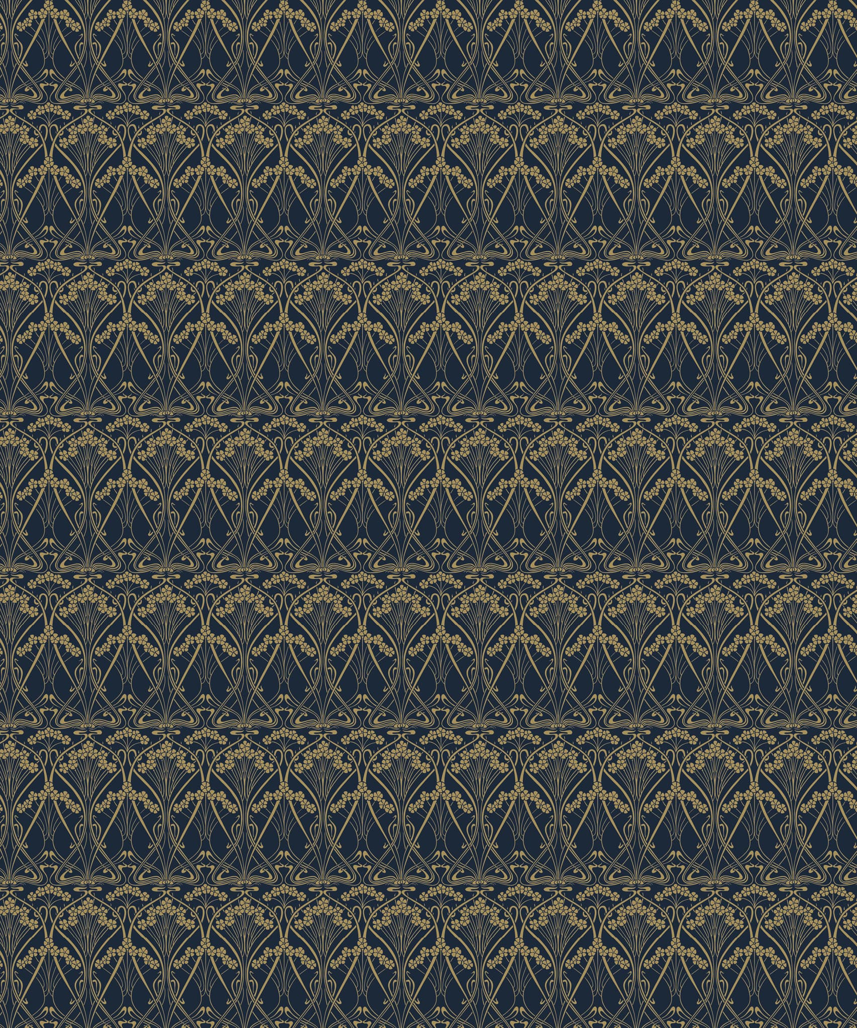 Ianthe Mono Wallpaper in Lapis - Image 5