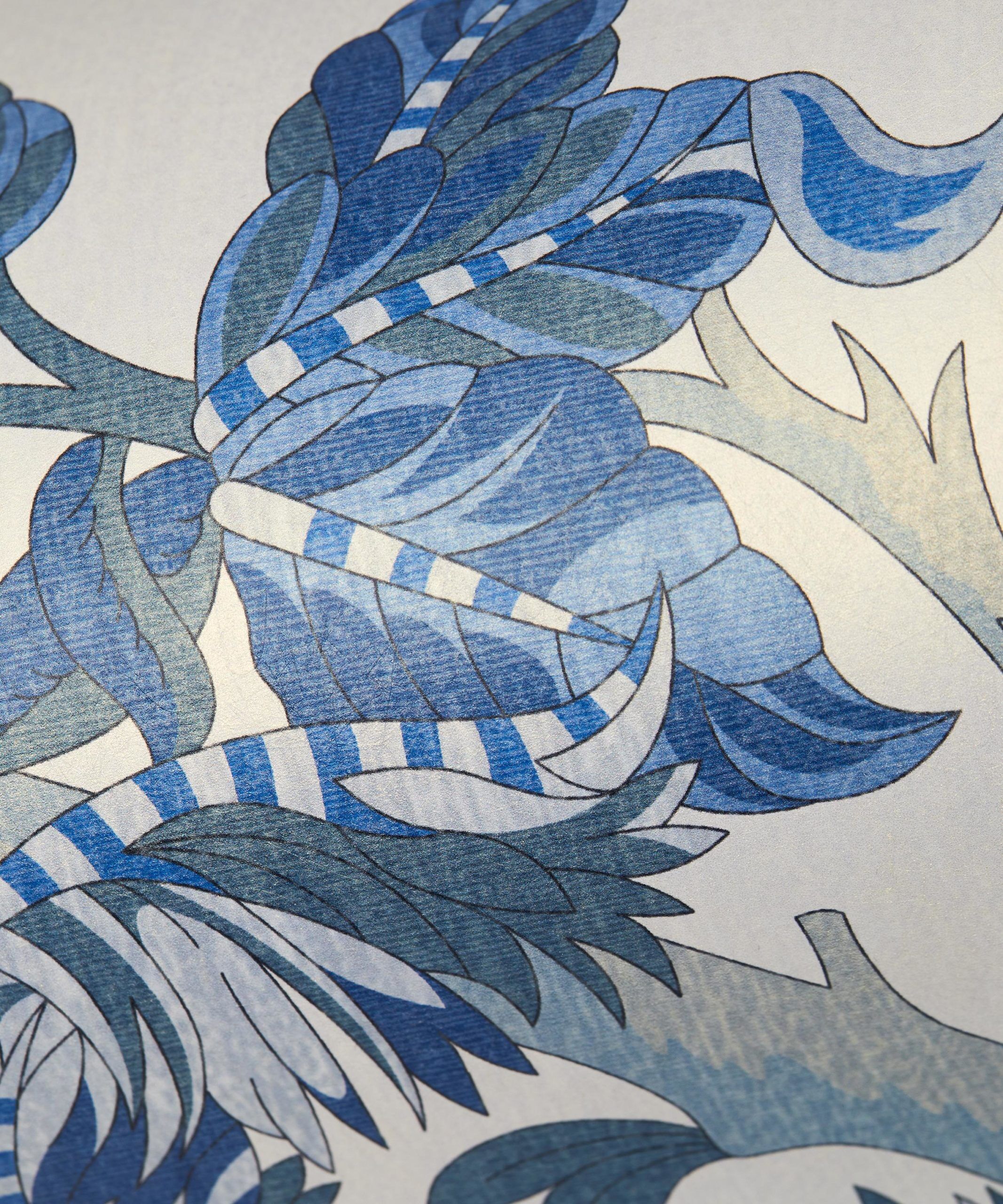 Palampore Trail Wallpaper in Lapis - Image 3