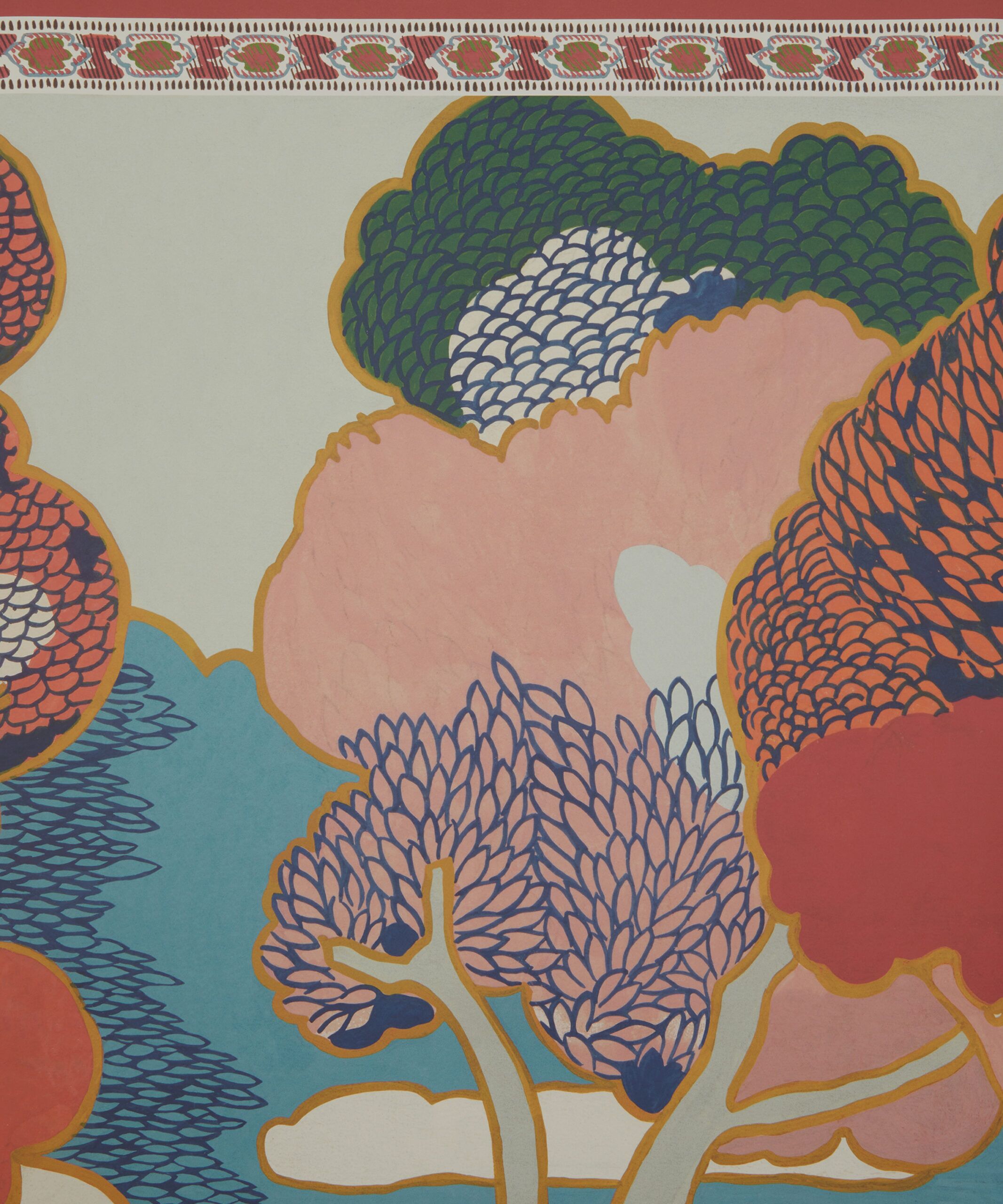 Prospect Mural Wallpaper in Lacquer Moss - Image 2