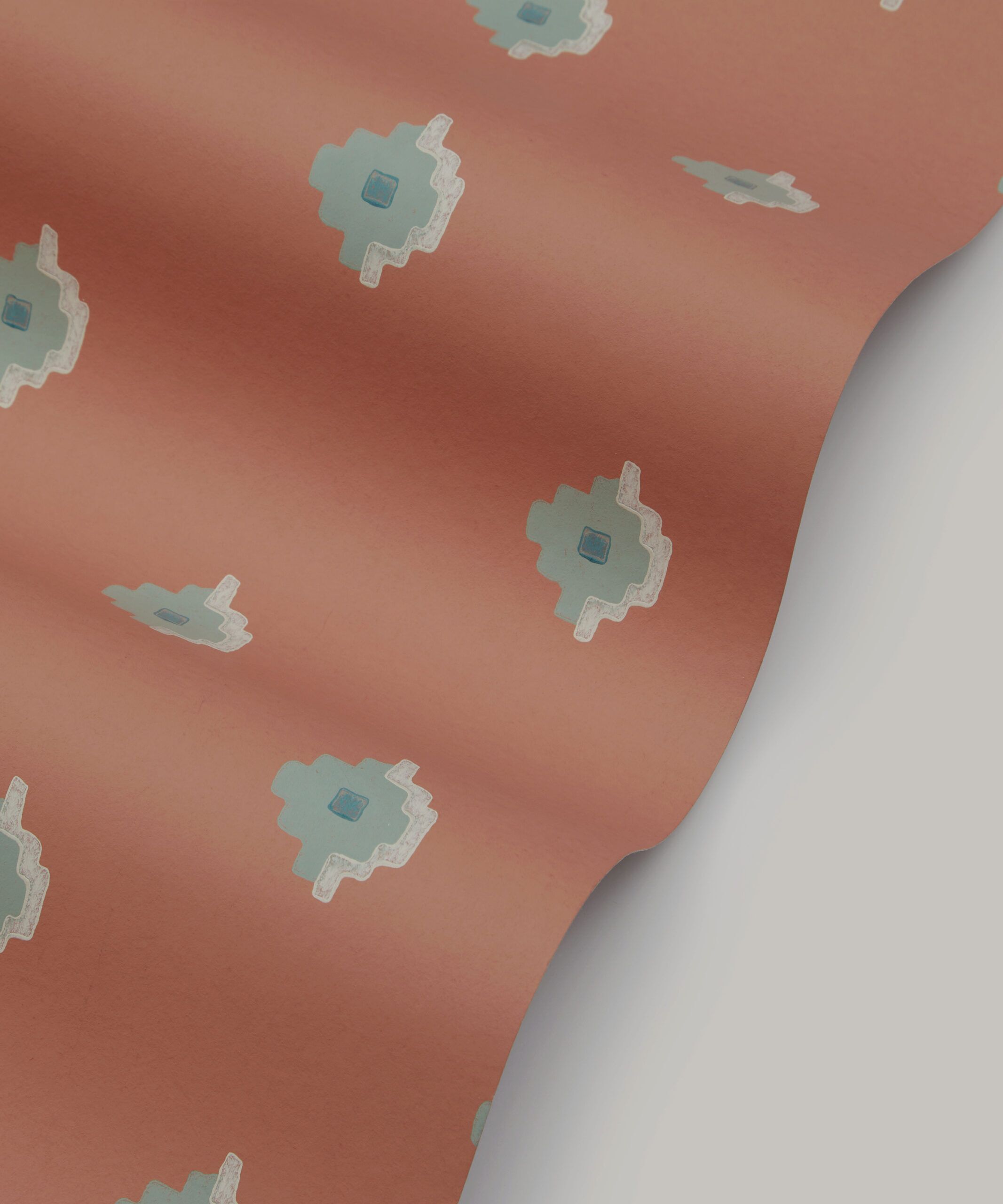 Adamas Tile Wallpaper in Galah Pink - Image 3