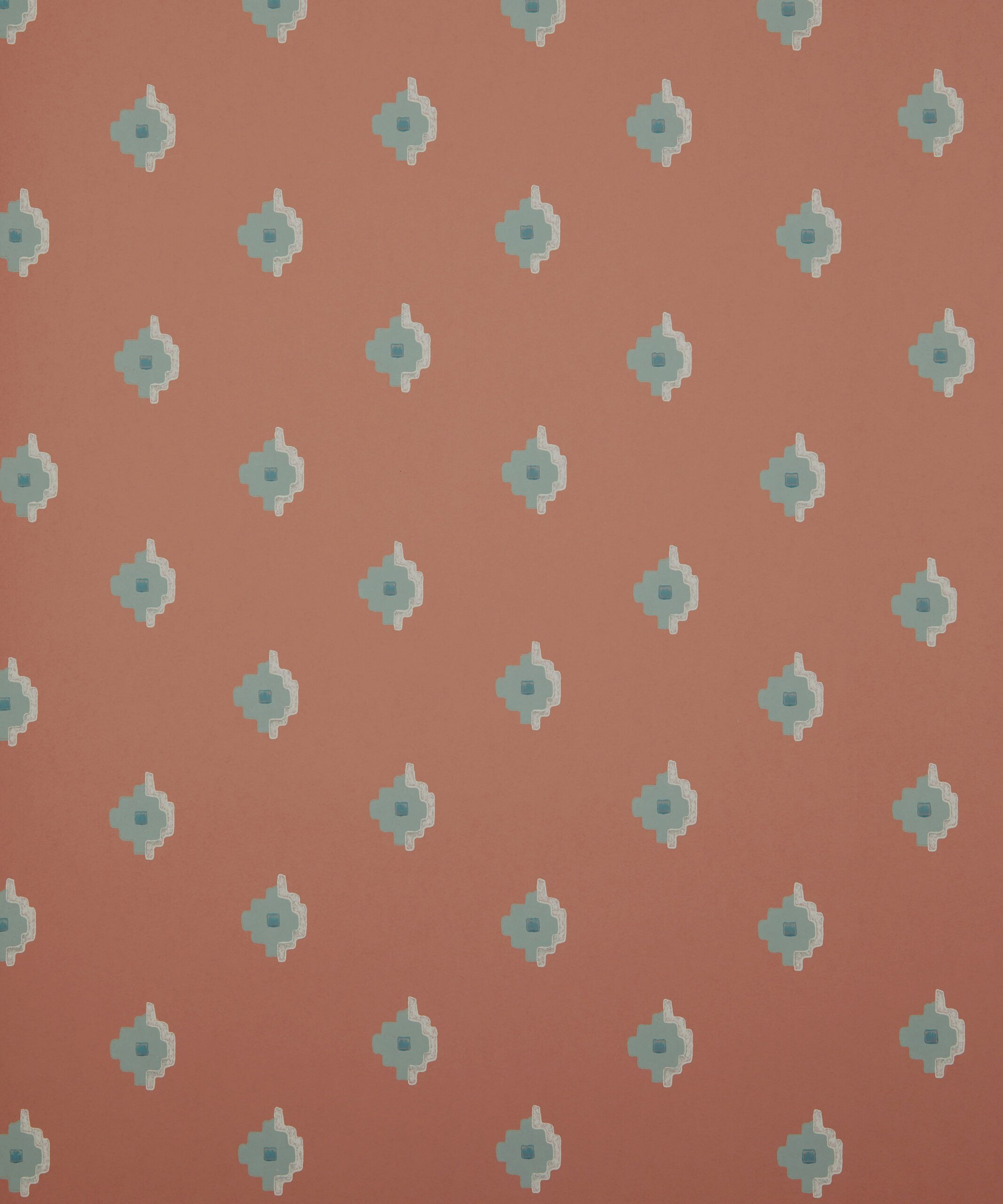 Adamas Tile Wallpaper in Galah Pink - Image 2