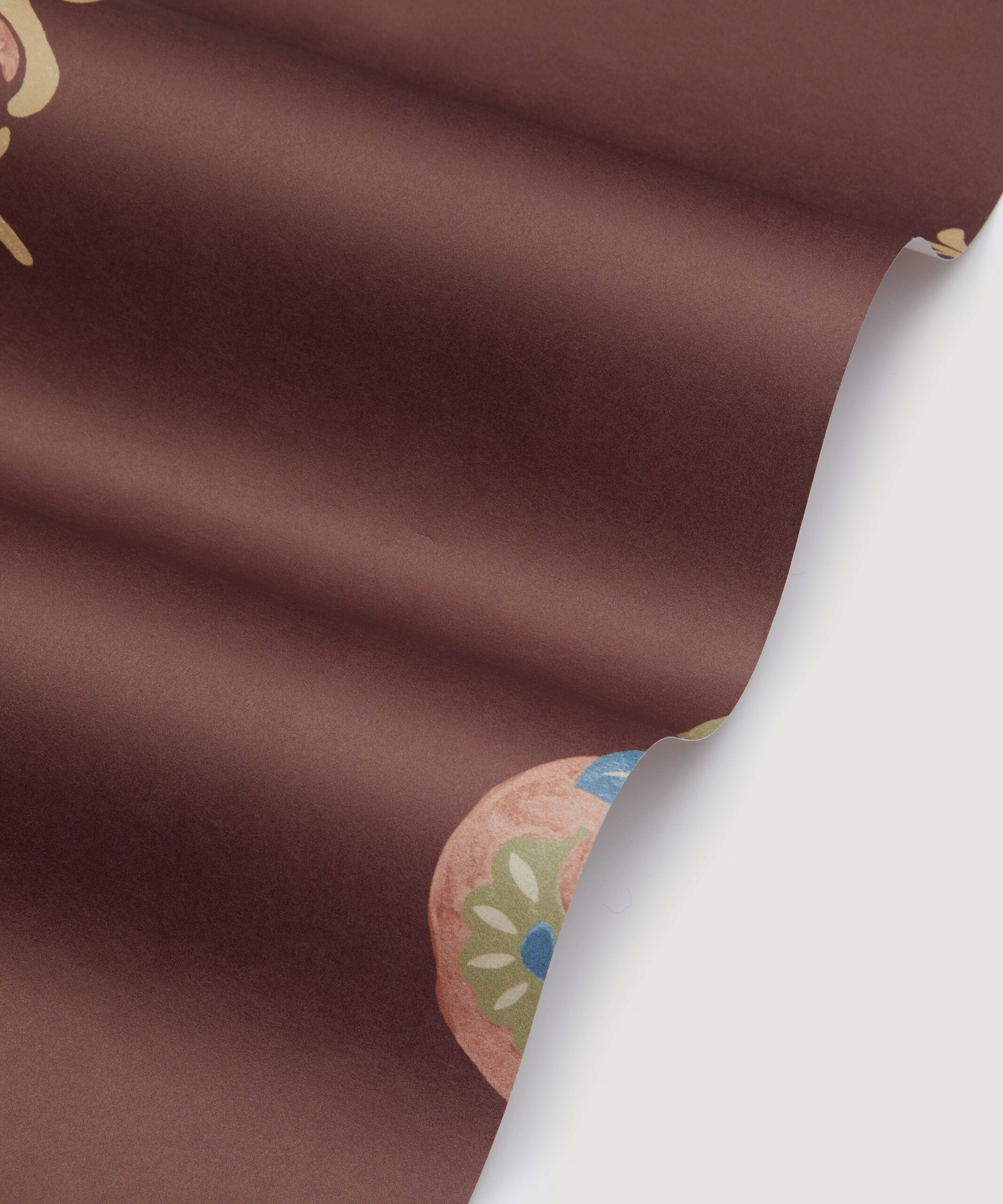 Glastonbury Stripe Wallpaper in Brinjal - Image 3