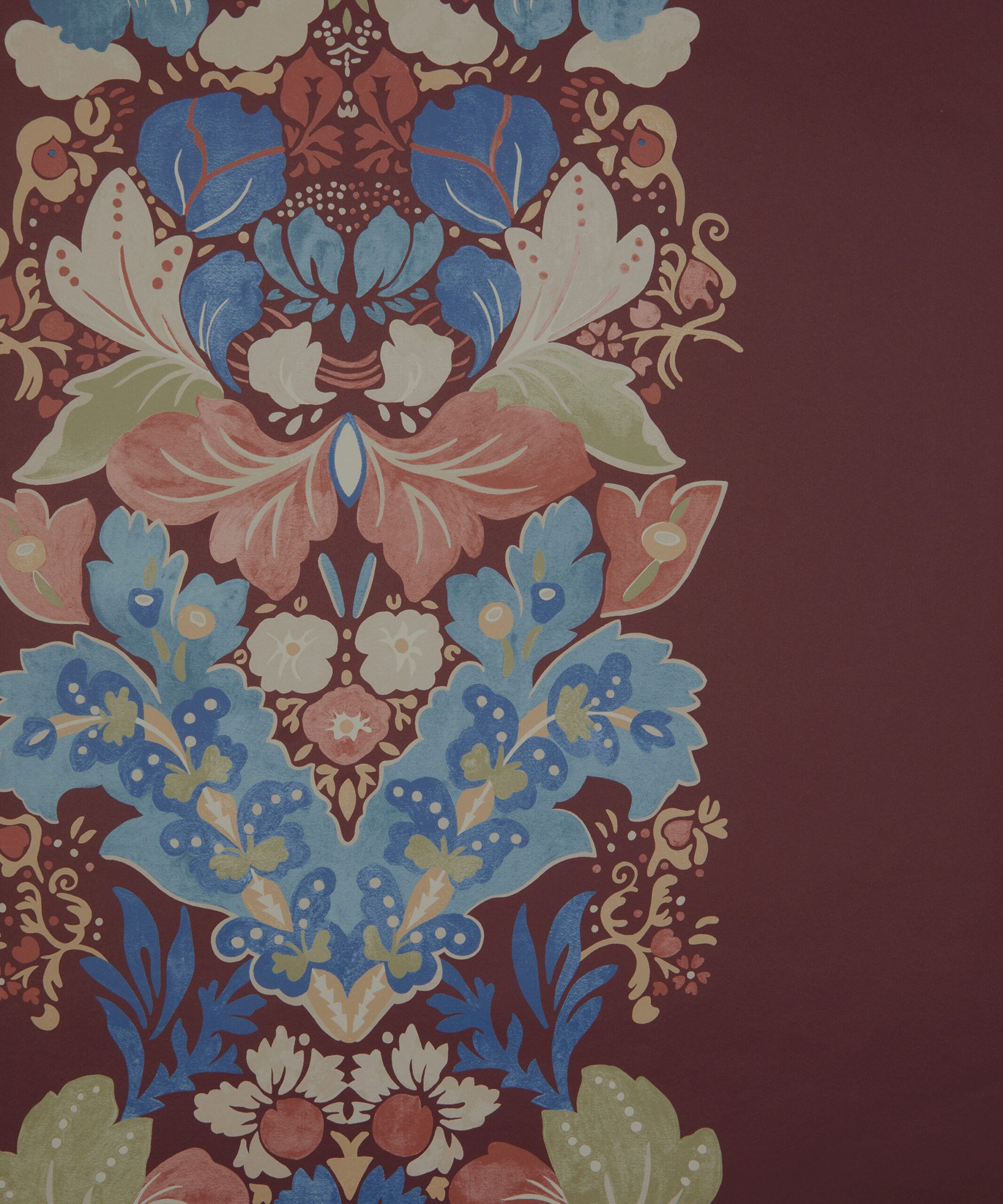 Glastonbury Stripe Wallpaper in Brinjal - Image 2