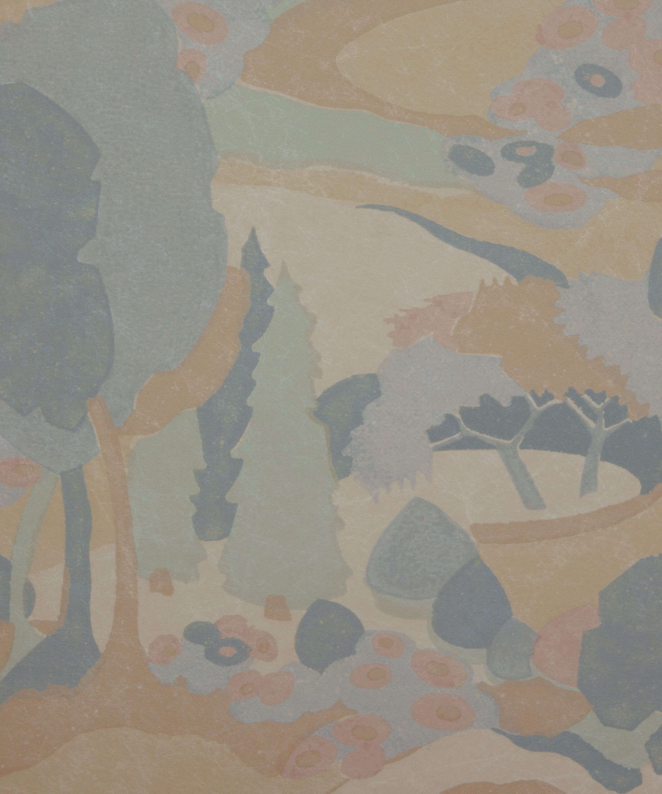 Autumn Landscape Wallpaper in Flax Flower
