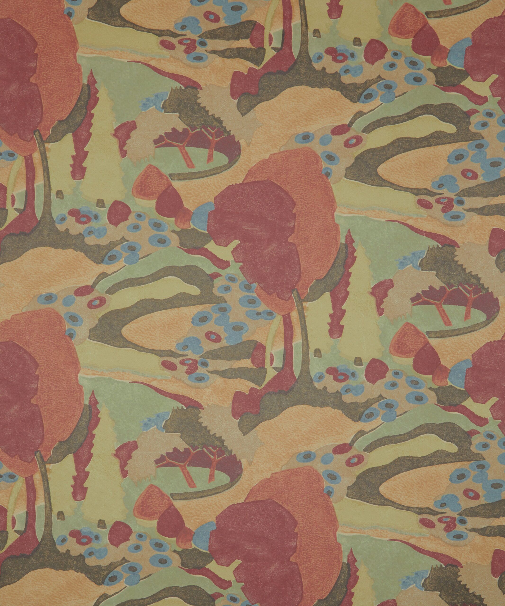 Autumn Landscape Wallpaper in Lacquer Moss - Image 2