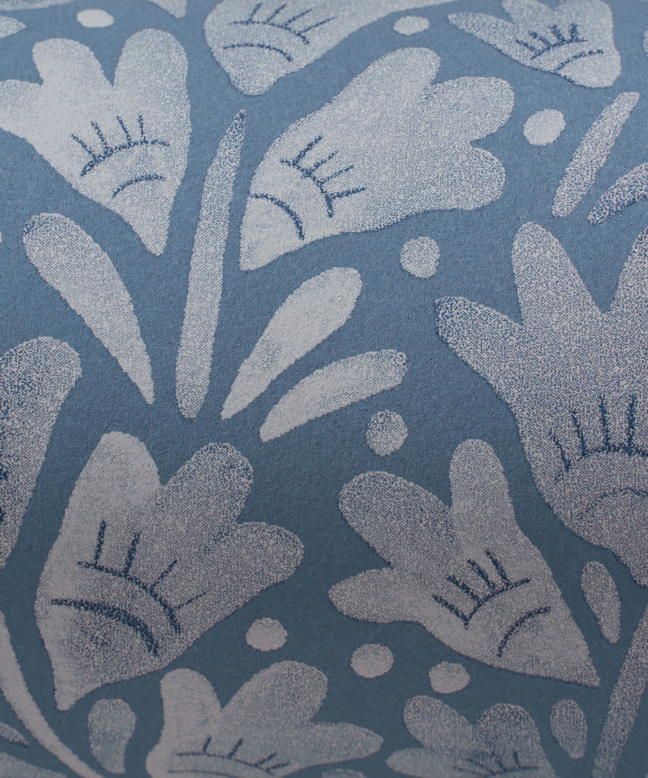 Tudor Poppy Wallpaper in Lapis - Image 3