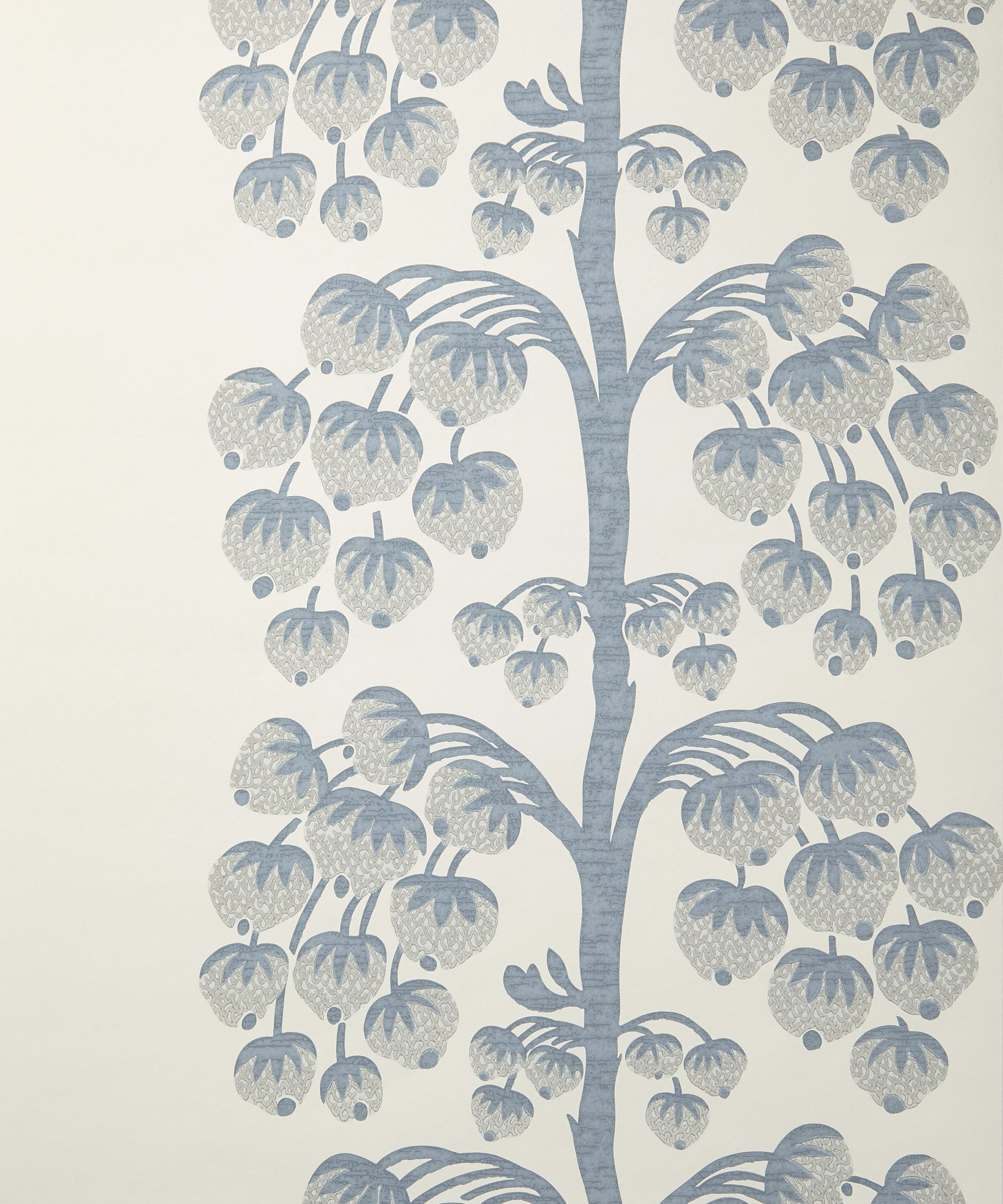 Berry Tree Wallpaper in Lapis - Image 4