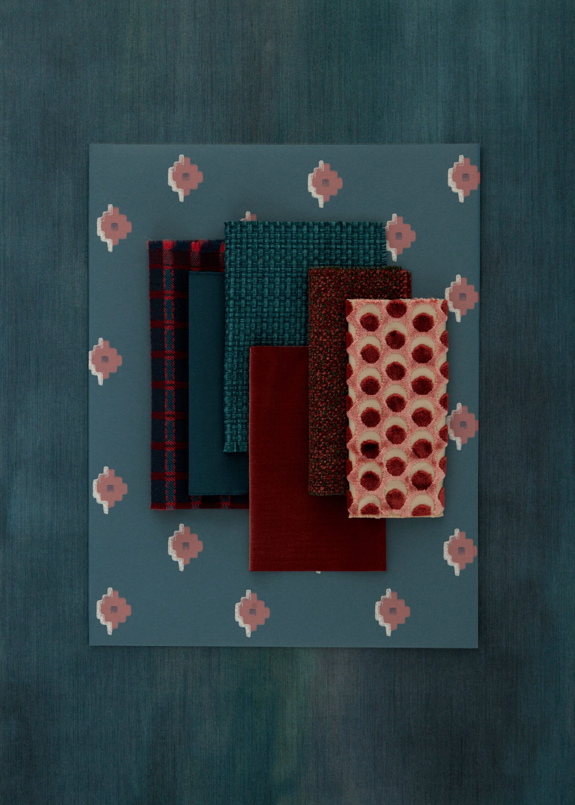 Adamas Tile Wallpaper in Blue Jay - Image 5