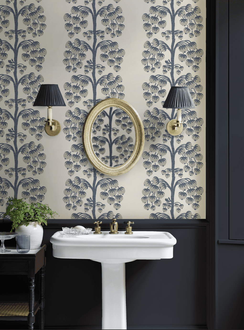 Berry Tree Wallpaper in Lapis - Image 5