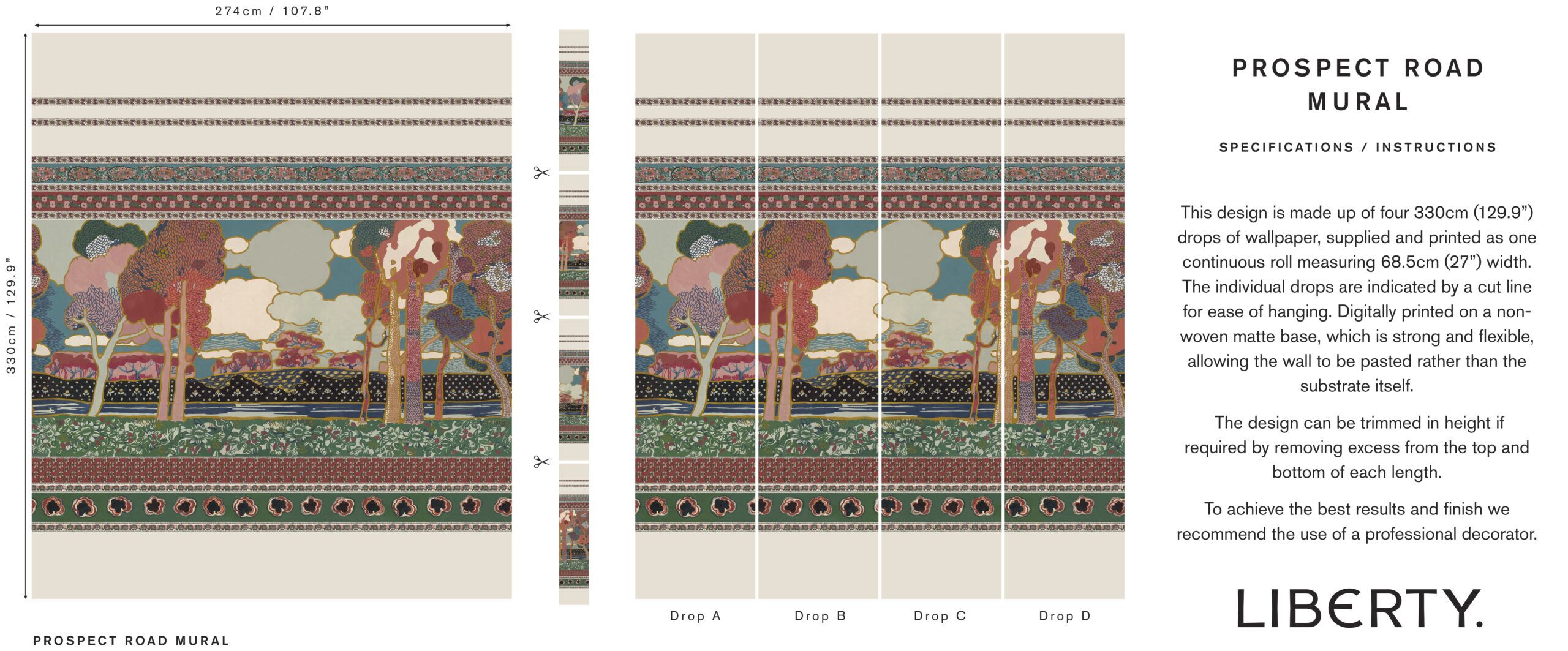 Prospect Mural Wallpaper in Lacquer Moss - Image 5