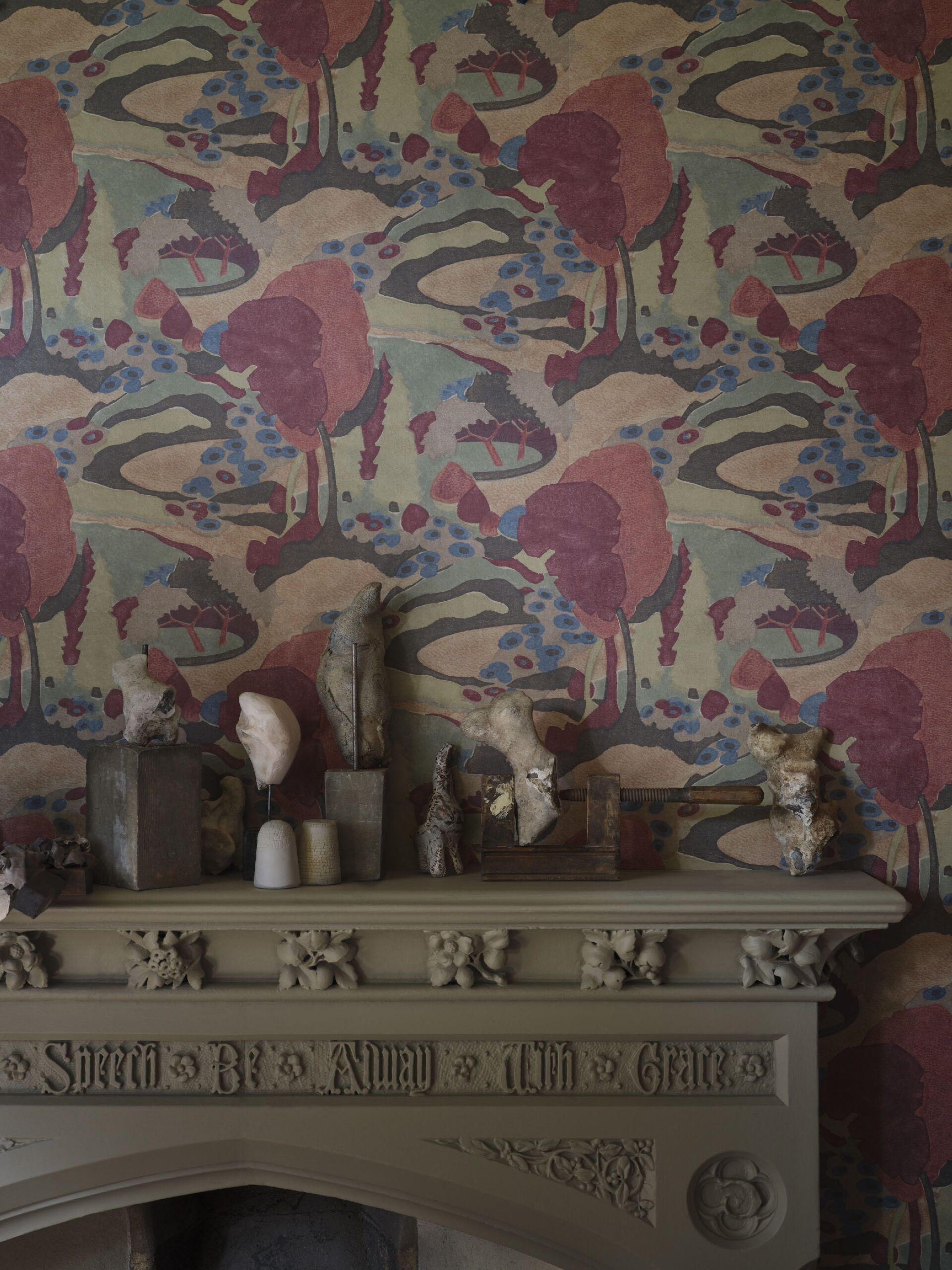 Autumn Landscape Wallpaper in Lacquer Moss - Image 5